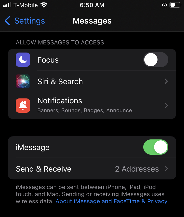 Use your phone number for iMessage on Mac