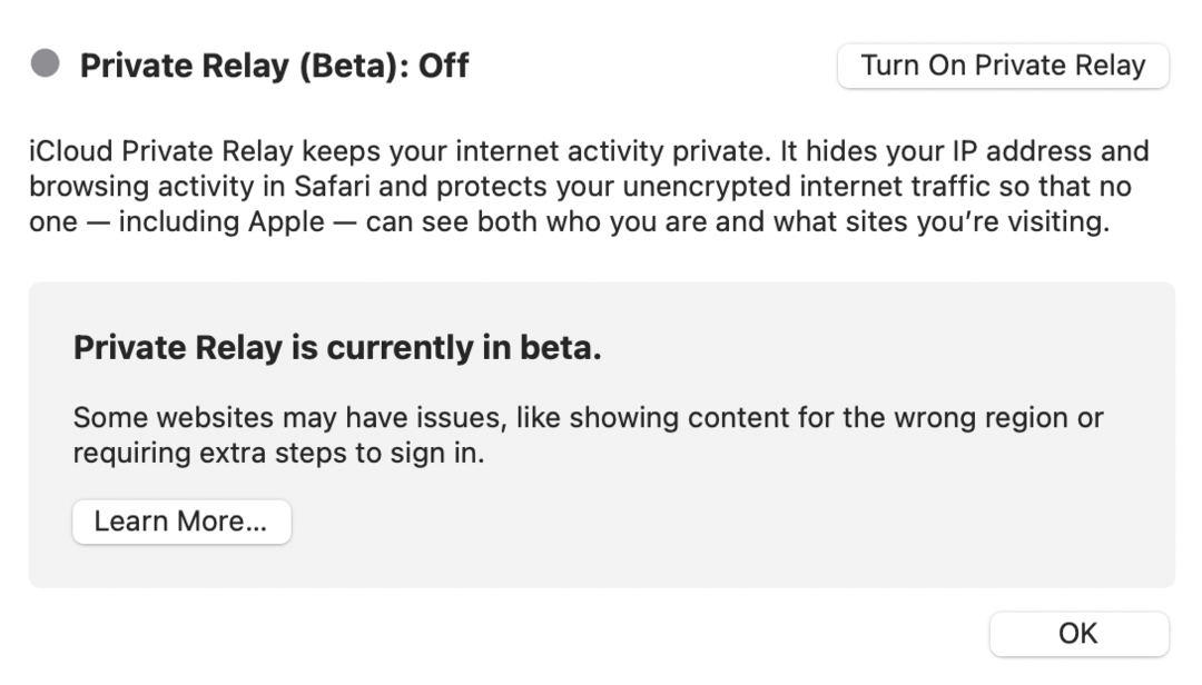 Enable Private Relay on your Mac