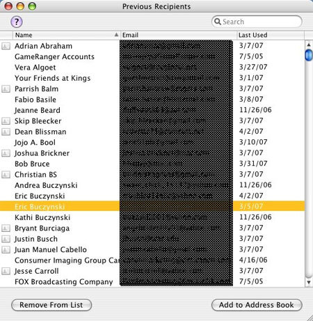 The Mail application on Mac