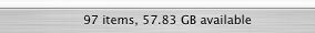 Available hard drive space on a Mac