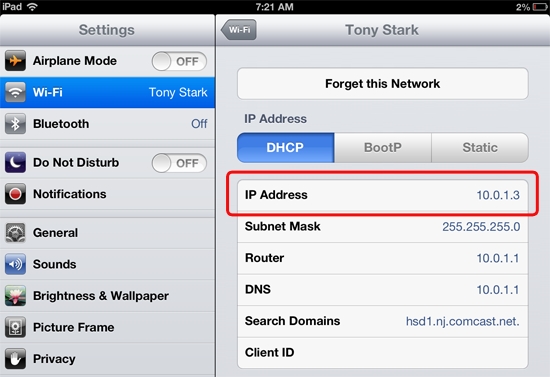how to find my ip address on macbook air