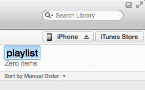 Renaming an iTunes playlist