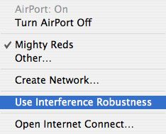 Interference Robustness setting for AirPort