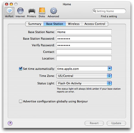 Advanced AirPort Extreme configuration