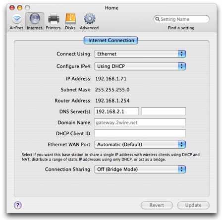 Advanced AirPort Extreme configuration