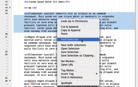 BBEdit code folding