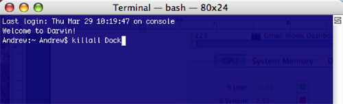 Dashboard on Mac