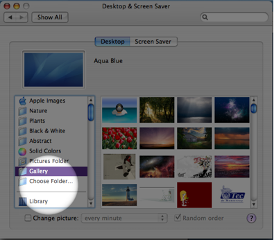 Creating a desktop slide show with a Mac