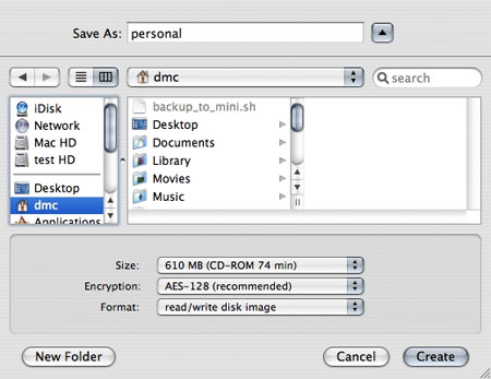 Creating an encrypted disk image on your Mac