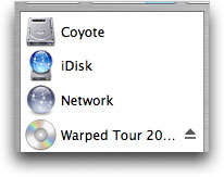 iDisk in Mac Finder window