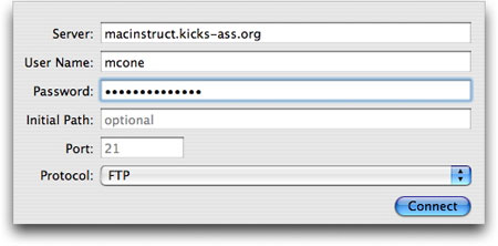 Accessing a Mac&rsquo;s FTP server