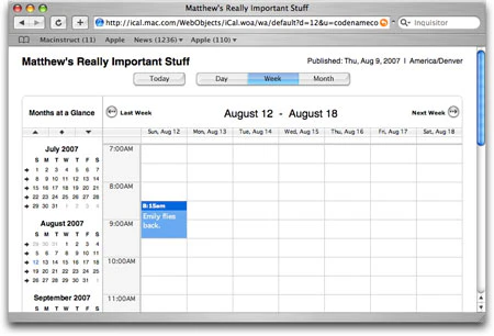 How to Publish iCal Calendars to the Web  Macinstruct