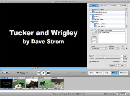 Making a movie with iMovie on Mac