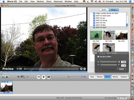 Making a movie with iMovie on Mac