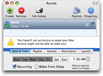 Aurora application for Mac
