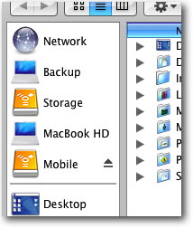 USB hard drive connected to a Mac