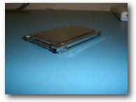 The hard drive fully removed.