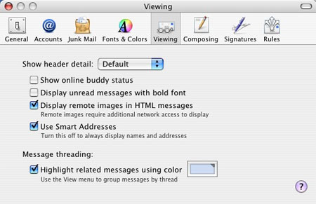 The Mail application on Mac