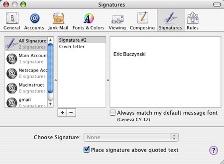 The Mail application on Mac