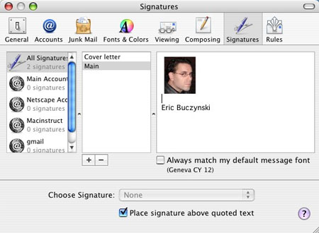 The Mail application on Mac