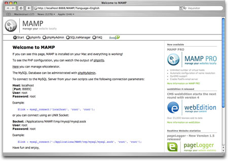 The MAMP application