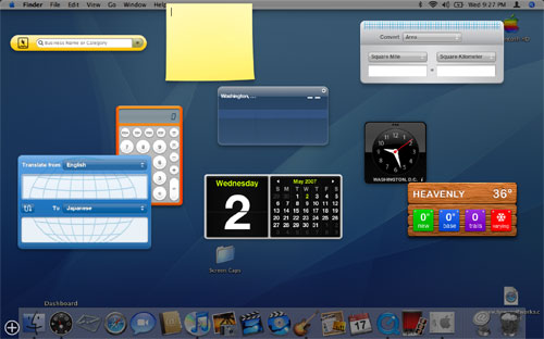 Dashboard on Mac