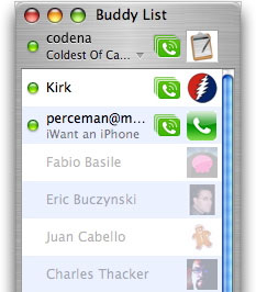 The iChat application for Mac