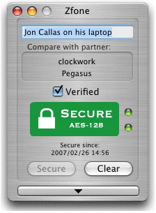 Zfone application for Mac