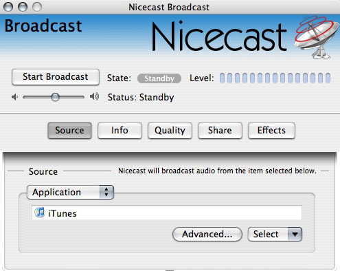 Creating an internet radio station using a Mac