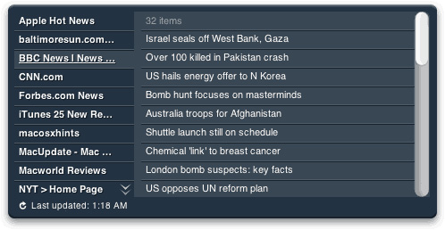 RSS feeds on Mac