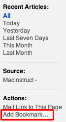 RSS feeds on Mac