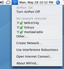 WiFind application for Mac