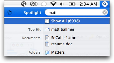 Finding files on a Mac with Spotlight