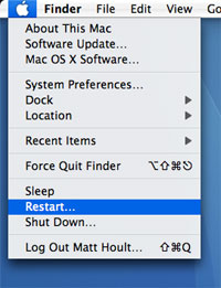 Restarting your Mac