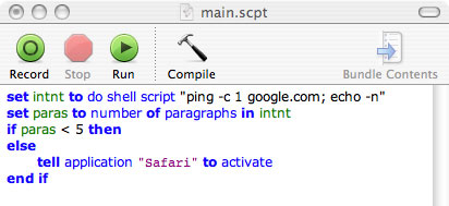 Using AppleScript on a Mac