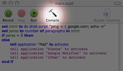 Using AppleScript on a Mac