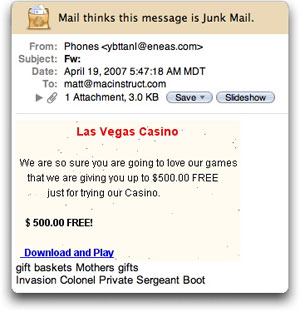 Stopping spam email on a Mac