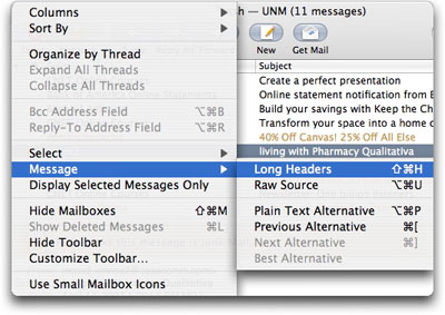 Stopping spam email on a Mac