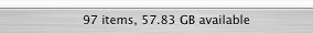 Available hard drive space on a Mac