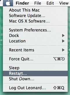 Restarting a Mac