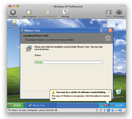 VMware Fusion on Mac