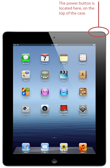 iPad power button