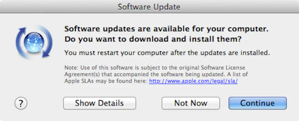 how to find software update on mac