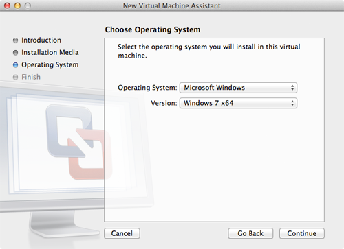 Installing Windows using VMware Fusion